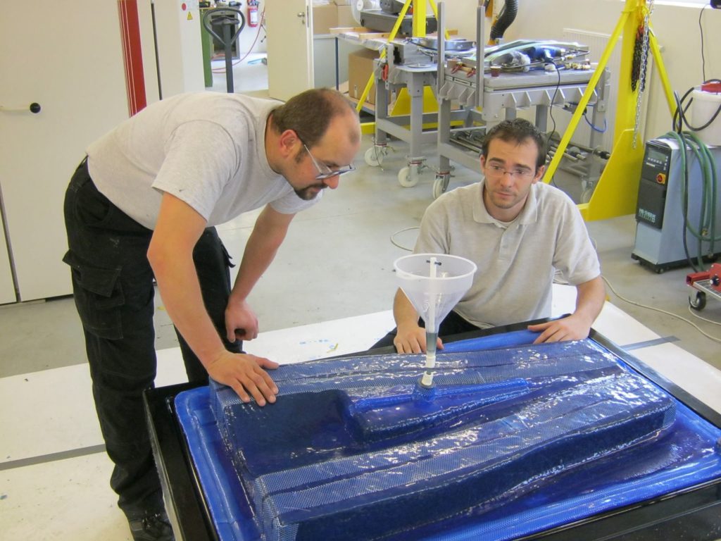 novos transformadores de compositos infundindo uma peça